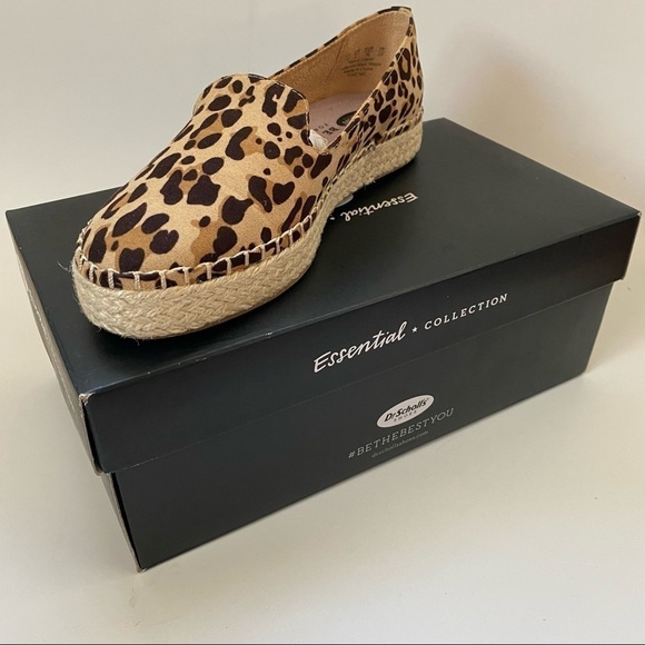 Dr. Scholls Be Energized Find Me Brown Leopard Round Toe Espadrilles Womens 6M - Picture 8 of 9